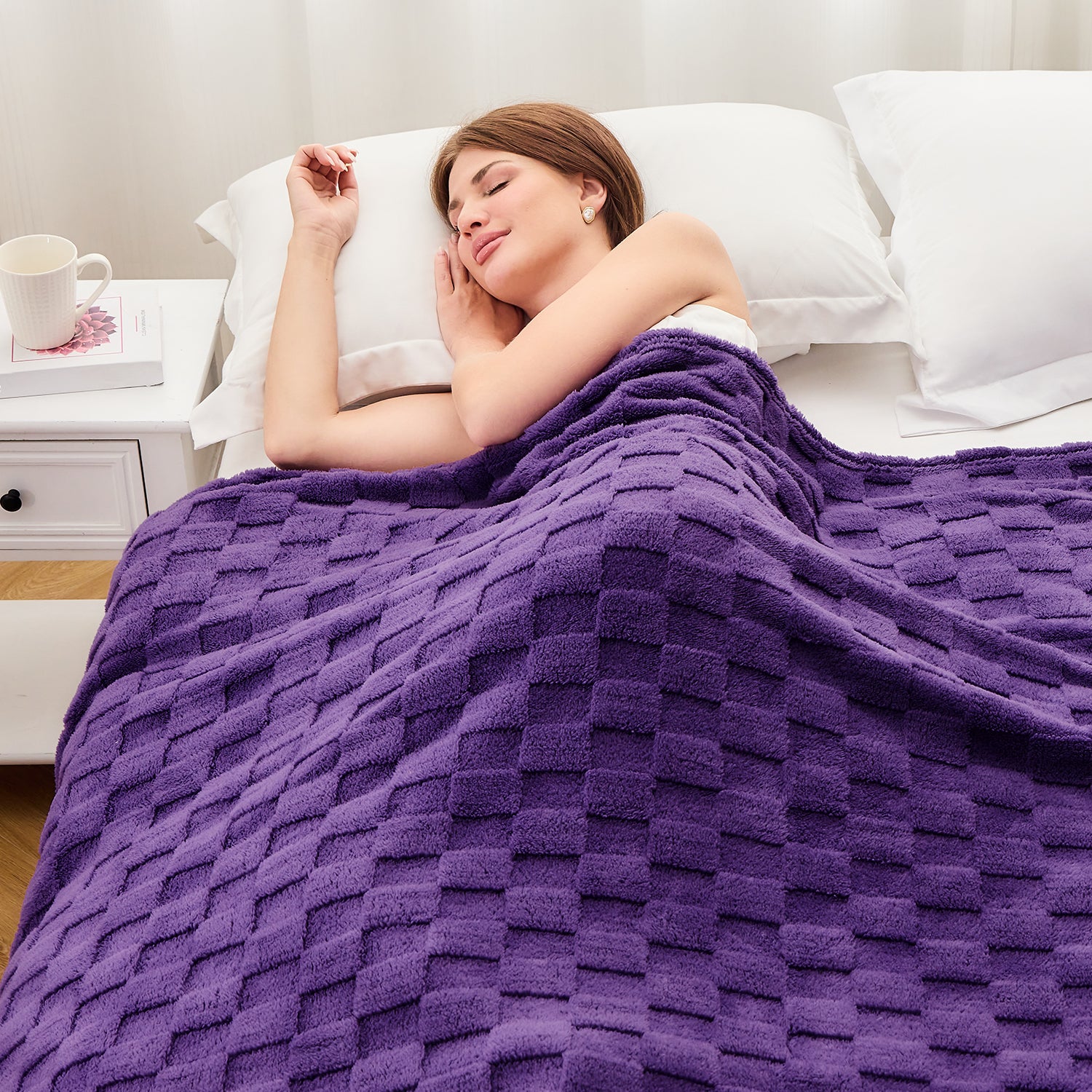 Uttermara Purple Fleece Blanket