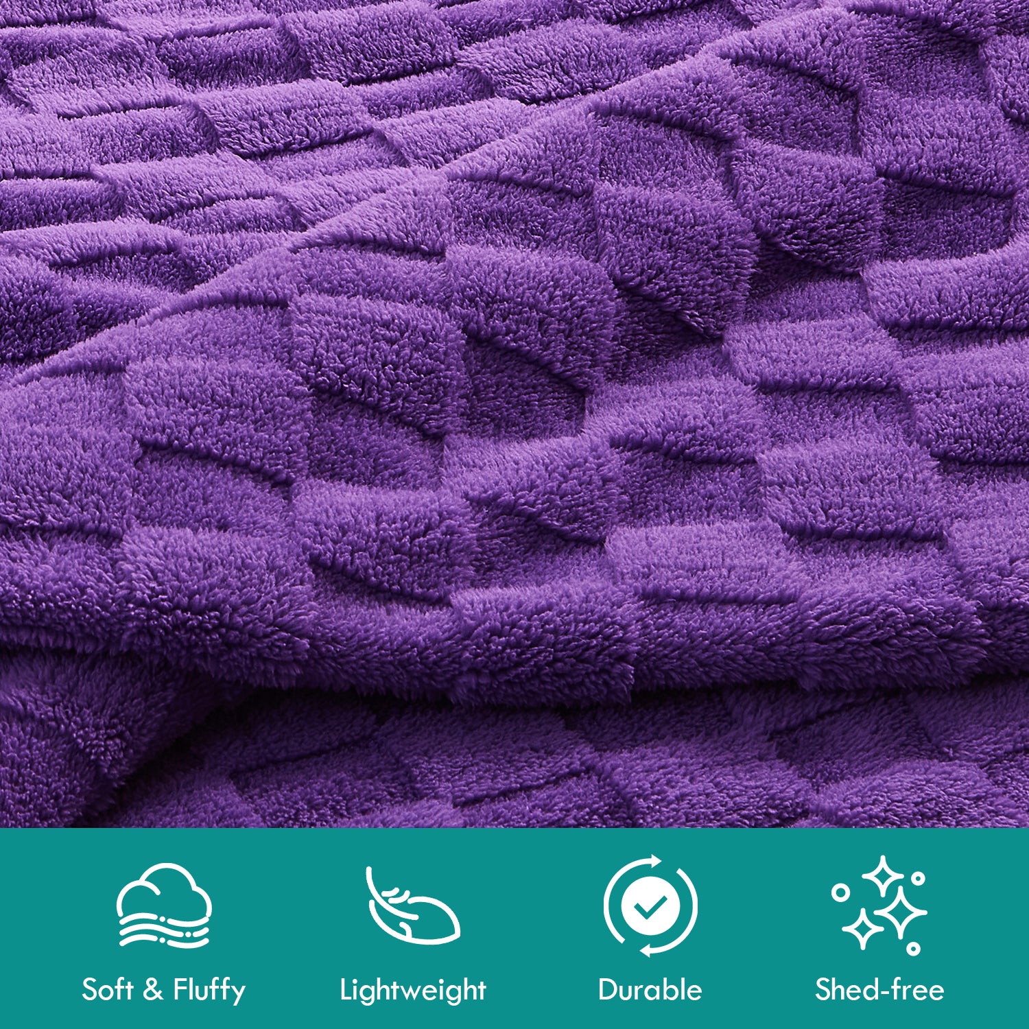 Uttermara Purple Fleece Blanket