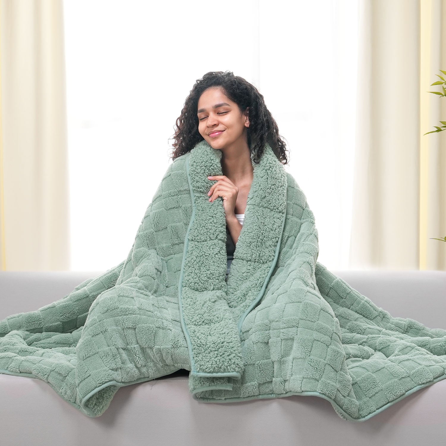 Weighted Lap Blanket Cooling Weighted Throw Blanket Fleece Throw