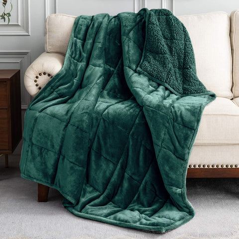 Uttermara-Sherpa-Fleece-Weighted-Blankets-121520lbs_Green-001