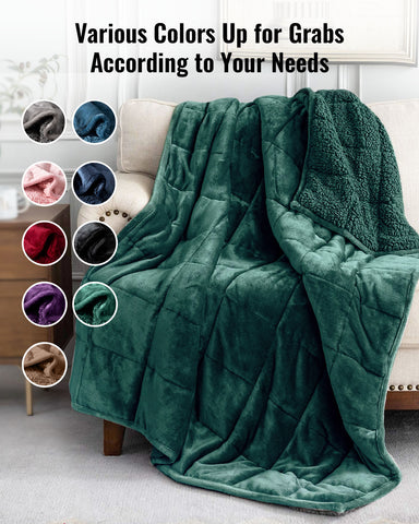 Uttermara-Sherpa-Fleece-Weighted-Blankets-121520lbs_Green-006