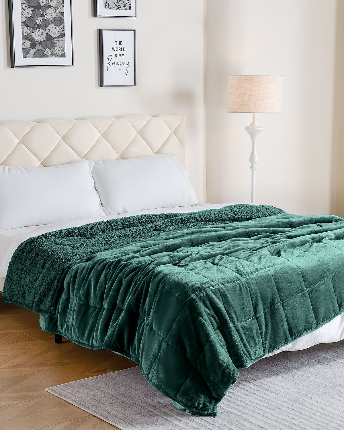 Uttermara-Sherpa-Fleece-Weighted-Blankets-121520lbs_Green-007