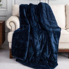 Uttermara-Sherpa-Fleece-Weighted-Blankets-121520lbs_Navyblue-001