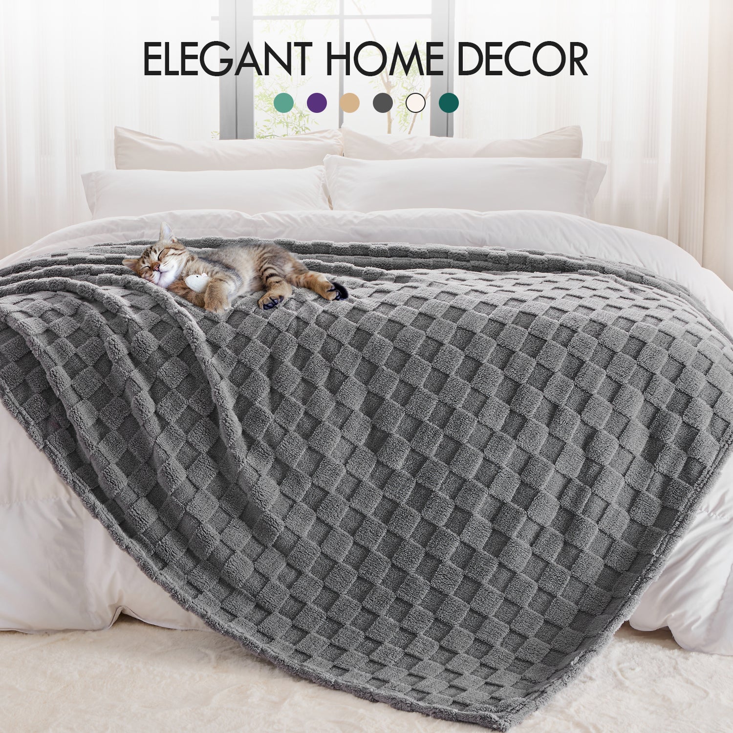 Uttermara Gray Fleece Blanket