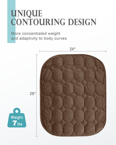 Uttermara Weighted Lap Blanket for Travel– Brown, Machine Washable