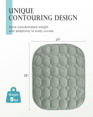 UttermaraWeightedLapBlanketforTravelRelaxationGreenMachineWashable004