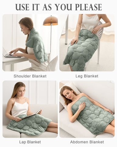 UttermaraWeightedLapBlanketforTravelRelaxationGreenMachineWashable007