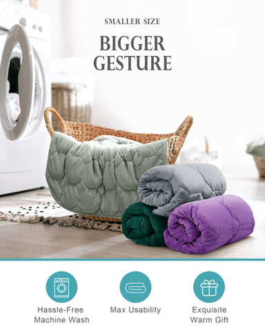 UttermaraWeightedLapBlanketforTravelRelaxationGreenMachineWashable008