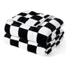 Reversible Checkerboard Print Heavy Blanket | Uttermara