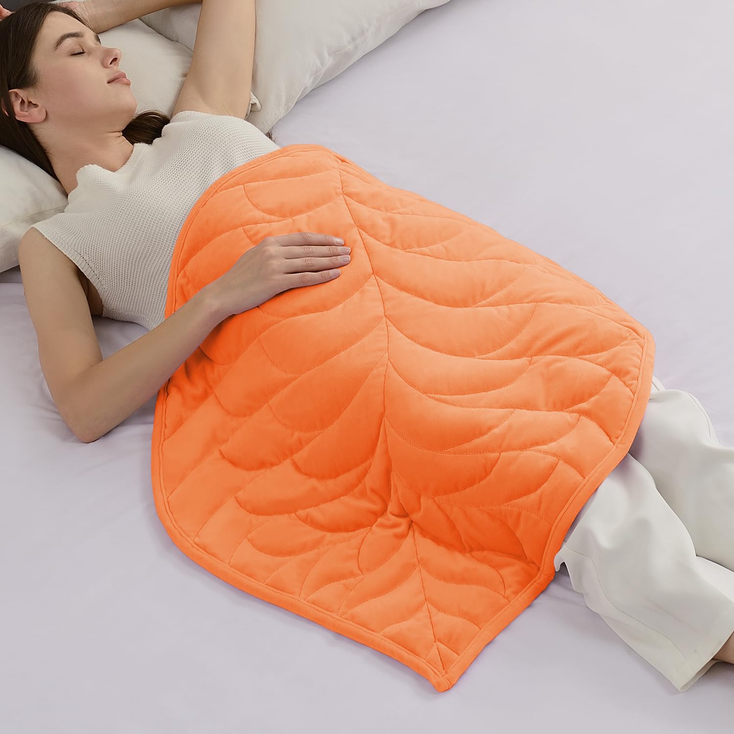 All-Season Orange Portable Travel Weighted Blanket