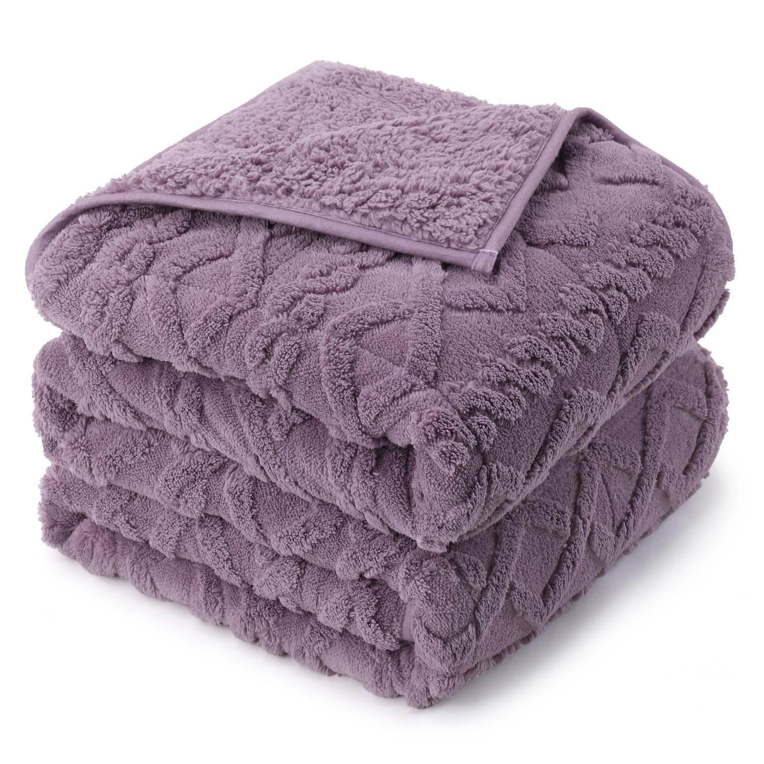 Uttermara Sherpa Fleece Weighted Blankets 12/15/20 lbs – Purple