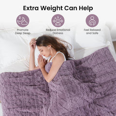 Uttermara Sherpa Fleece Weighted Blankets 12/15/20 lbs – Purple