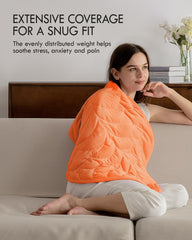 All-Season Orange Portable Travel Weighted Blanket