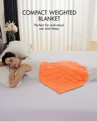 All-Season Orange Portable Travel Weighted Blanket