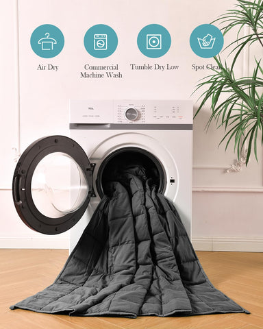 All Season Black Cooling Weighted Blanket | Uttermara