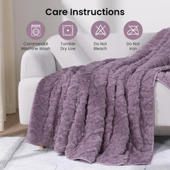 Uttermara Sherpa Fleece Weighted Blankets 12/15/20 lbs – Purple