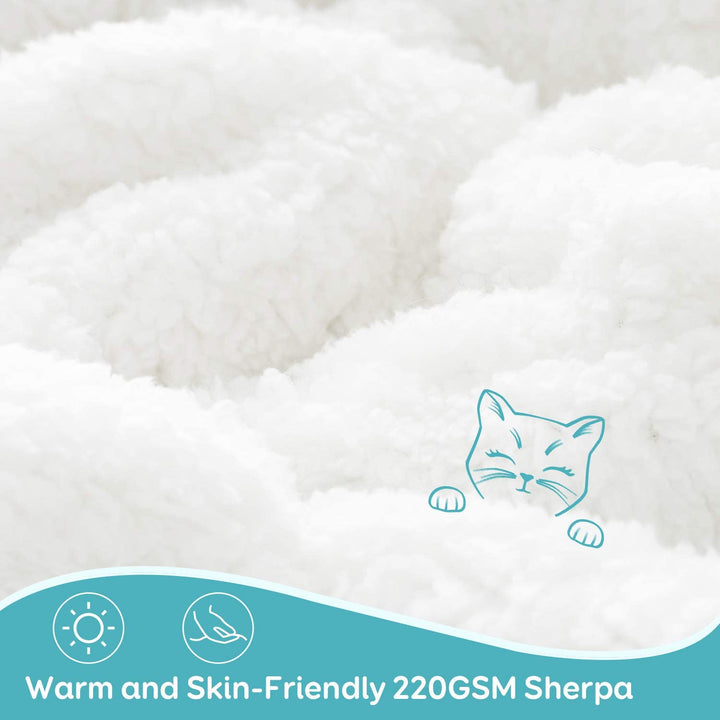 Uttermara Weighted Blanket Queen Size 12/15/20 lbs for Adults , Long Shaggy Faux Fur and Cozy Warm Sherpa Reverse Weighted Blankets for Winter, Thick Heavy Blanket for Sofa Bed, Rainbow-0022