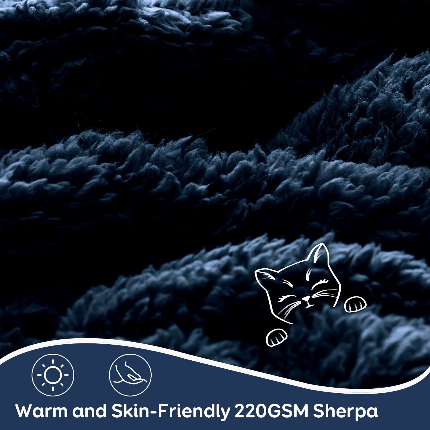 Uttermara Weighted Blanket Queen Size 12/15/20 lbs for Adults , Long Shaggy Faux Fur and Cozy Warm Sherpa Reverse Weighted Blankets for Winter, Thick Heavy Blanket for Sofa Bed, Rainbow-0034